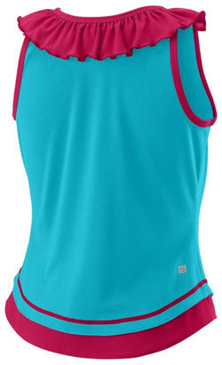 Футболка для девочки теннисная Wilson Competition Tank II G - scuba blue/love potion