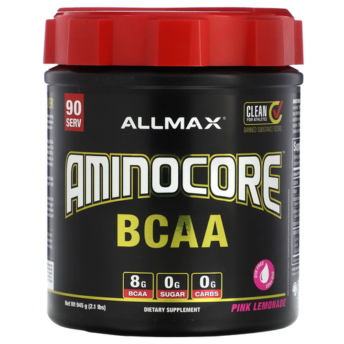 ALLMAX, AMINOCORE™ BCAA, со вкусом розового лимонада, 945 г (2,1 фунта)