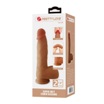 Телесный фаллоимитатор из жидкого силикона Duvall - 19,3 см. (Цвет: телесный)