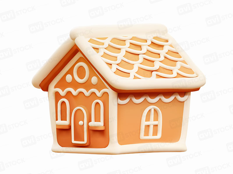 Пряничный новогодний домик