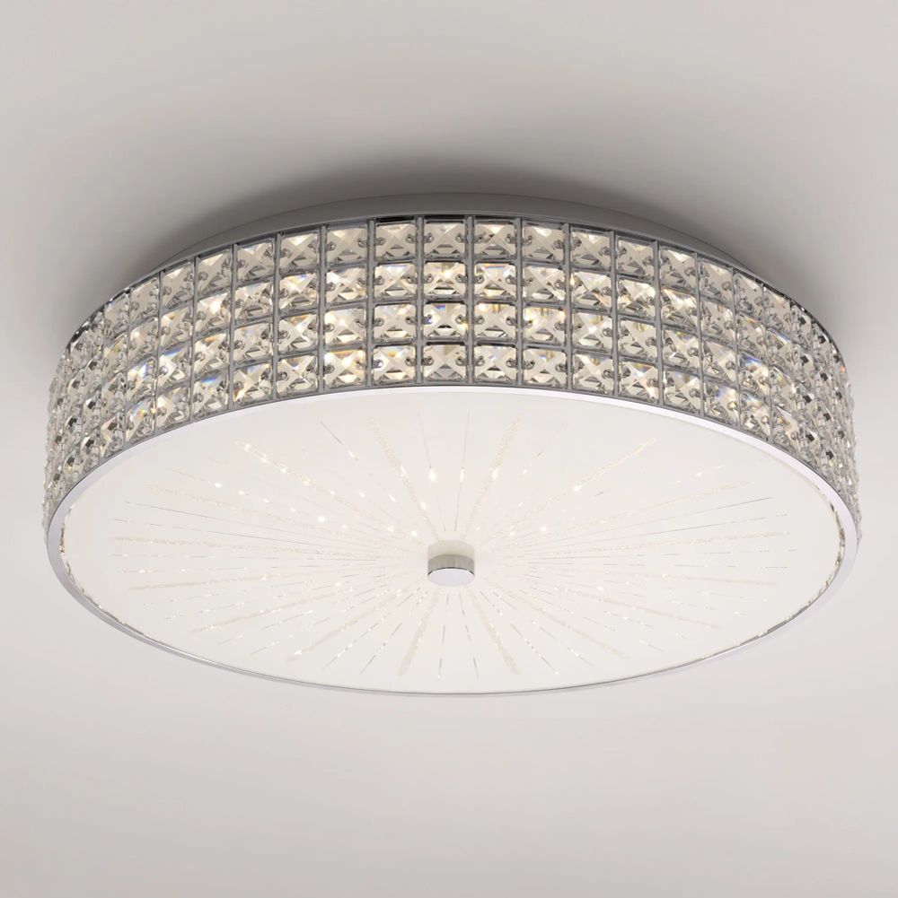 Citilux Портал CL32418G1 LED RGB Люстра хрустальная с пультом Хром