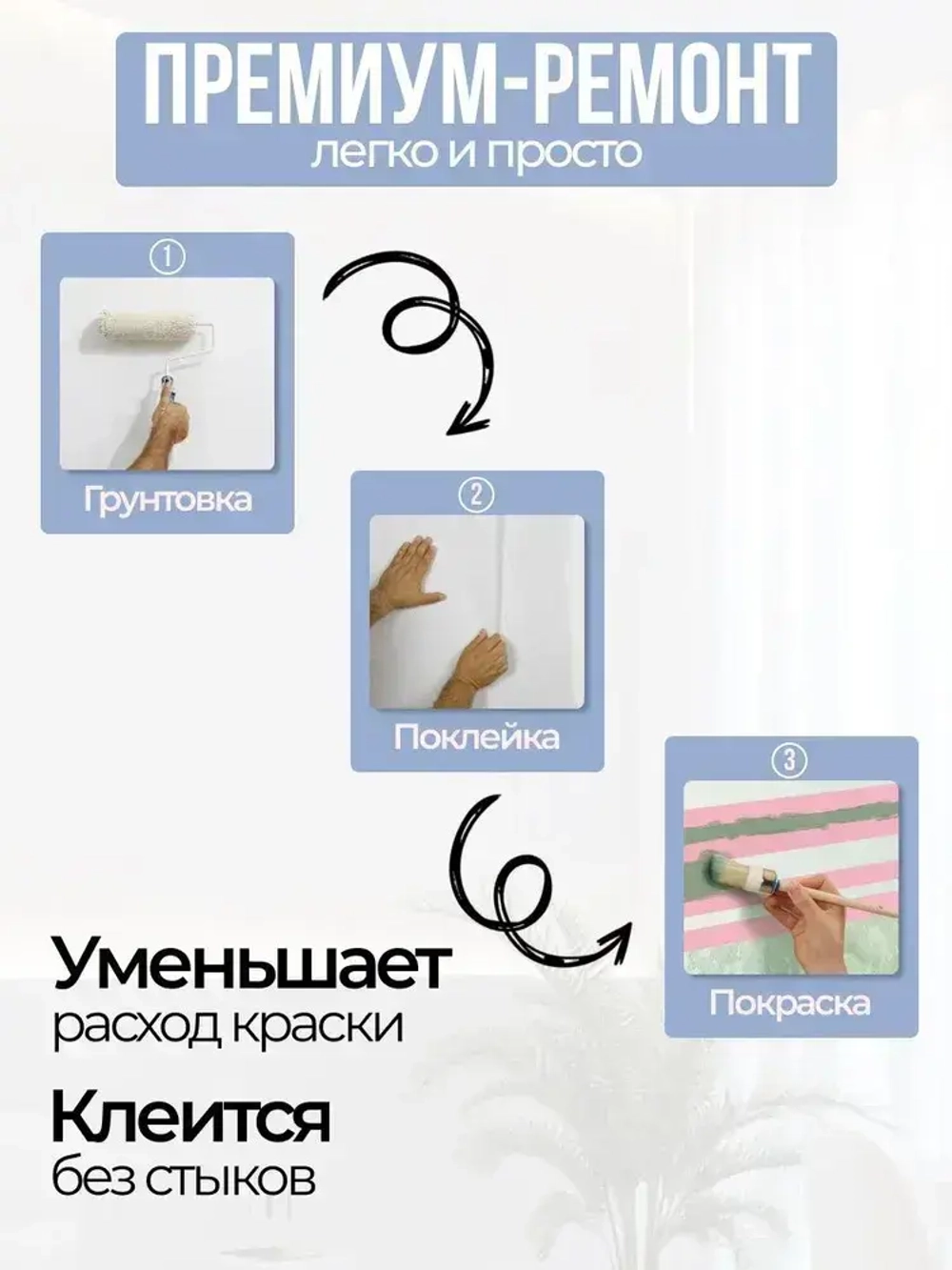 Малярный флизелин BauTex Waltex 150 (1,06х25 м) плотность 150 г/кв.м