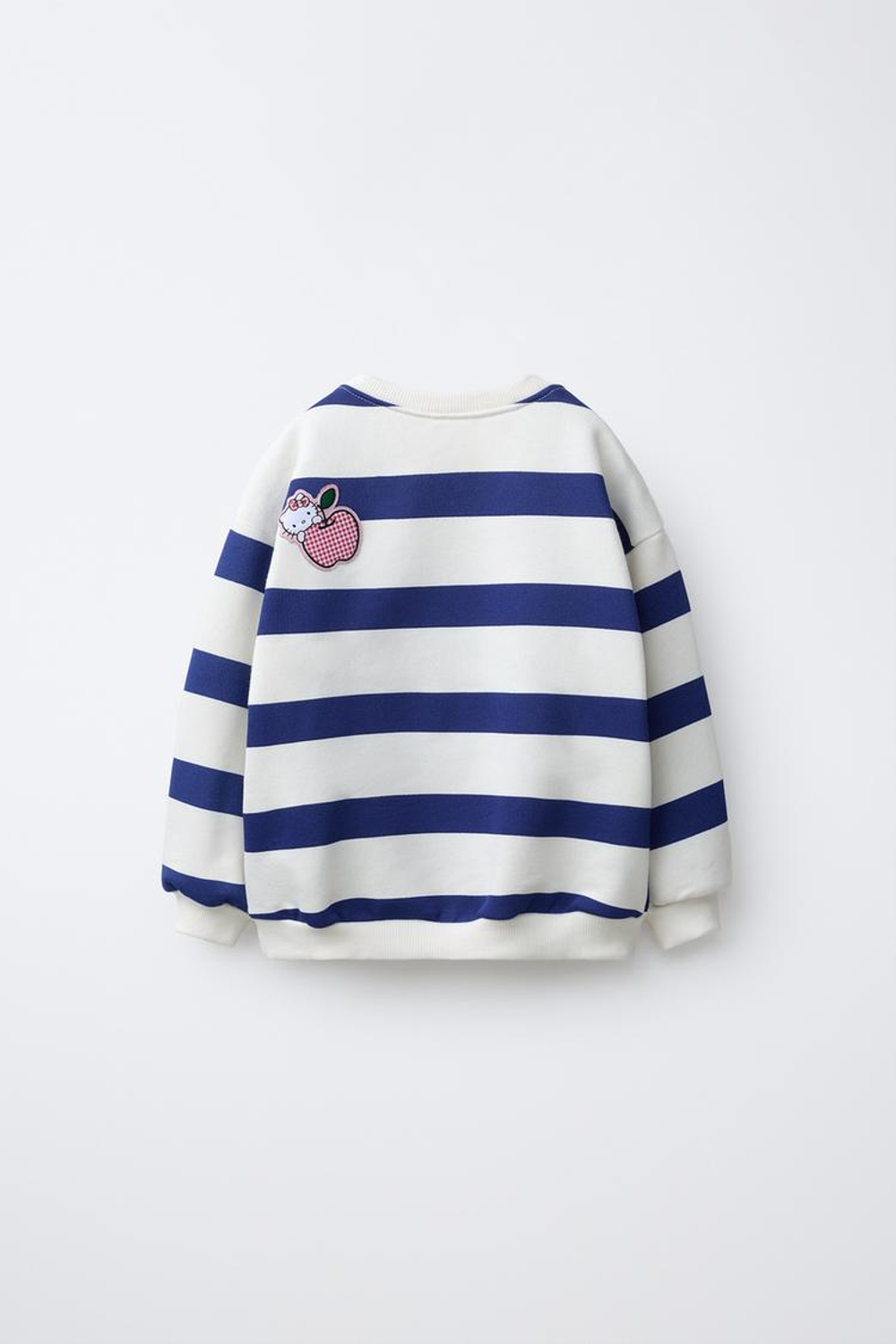 ZARA ТОЛСТОВКА В ПОЛОСКУ HELLO KITTY © SANRIO, СИНИЙ/БЕЛЫЙ