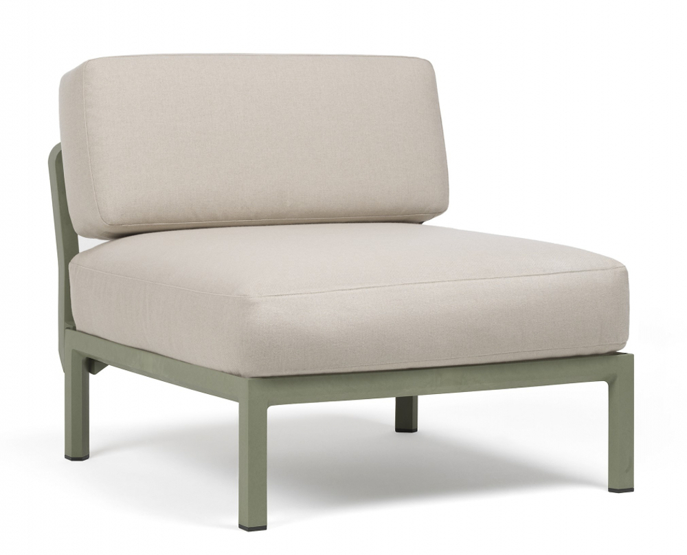 Диван пластиковый с подушками Nardi Maximo 3, кактус, жемчуг