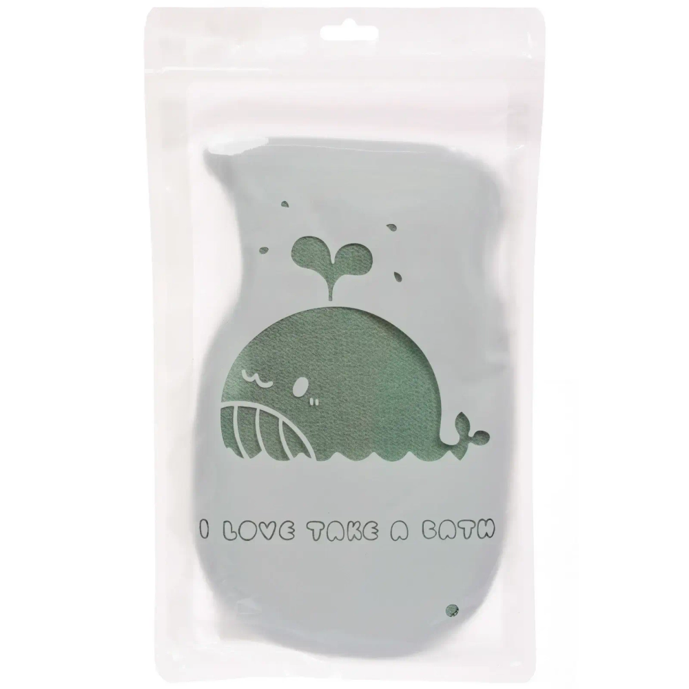 Мочалка - варежка скрабирующая «Premium - Paradise», цвет зеленый, 22*14см (ZIP пакет)