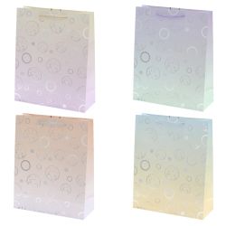 GAEM Пакет подарочный M (бумага 210г/м2, блок микс 12шт), L26 W10 H32 см, 4в.