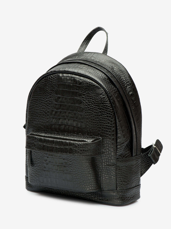 рюкзак закругленный черный рептилия M