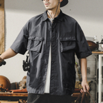 Американская рабочая классическая рубашка с накладными карманами