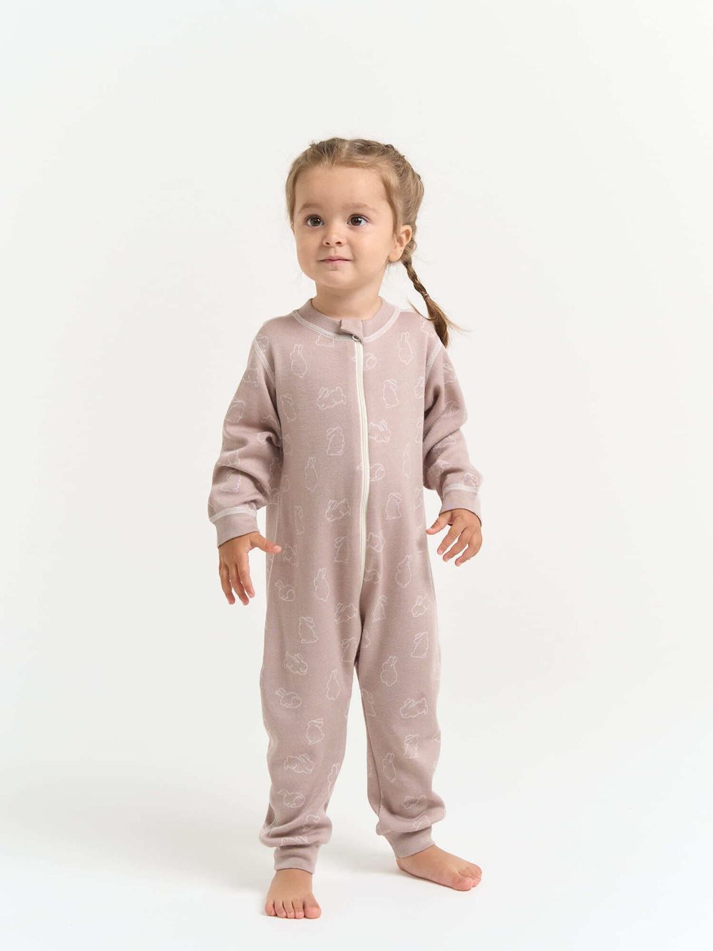 Термокомбинезон с шерстью "Кролики" 0+