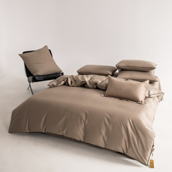 Комплект постельного белья Однотонный Сатин Элитный на резинке OCER022