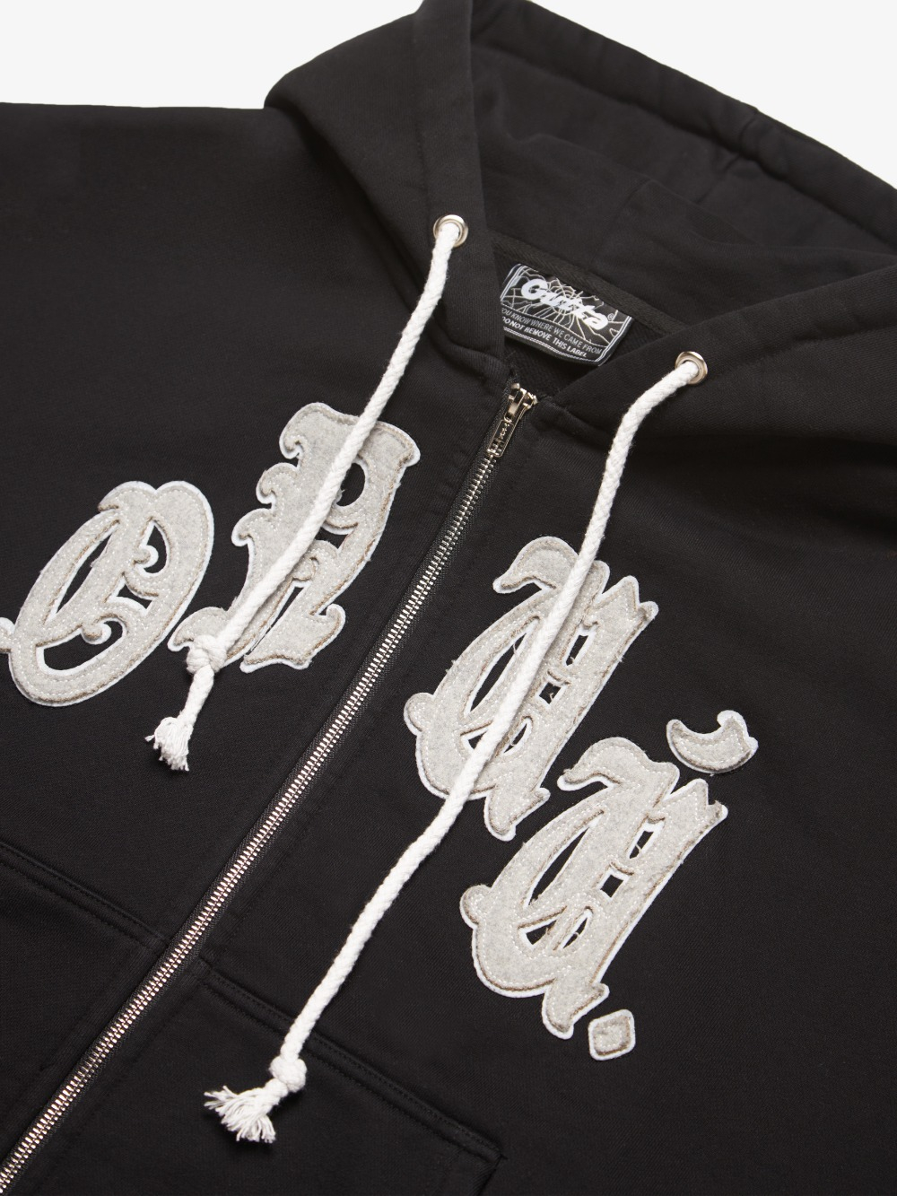 'VARSITY' ZIP-HOODIE BLACK