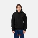  Толстовка мужская Carhartt WIP Hooded American Script артикул:I028279_black - купить в магазине Дайс
