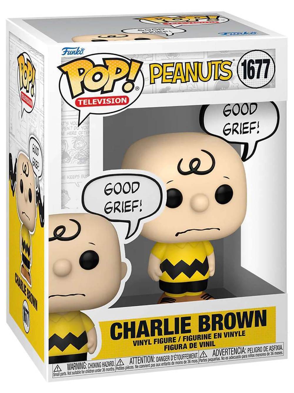 Фигурка Funko POP! TV Peanuts S7 Charlie Brown (Good Grief) (1677) 83508