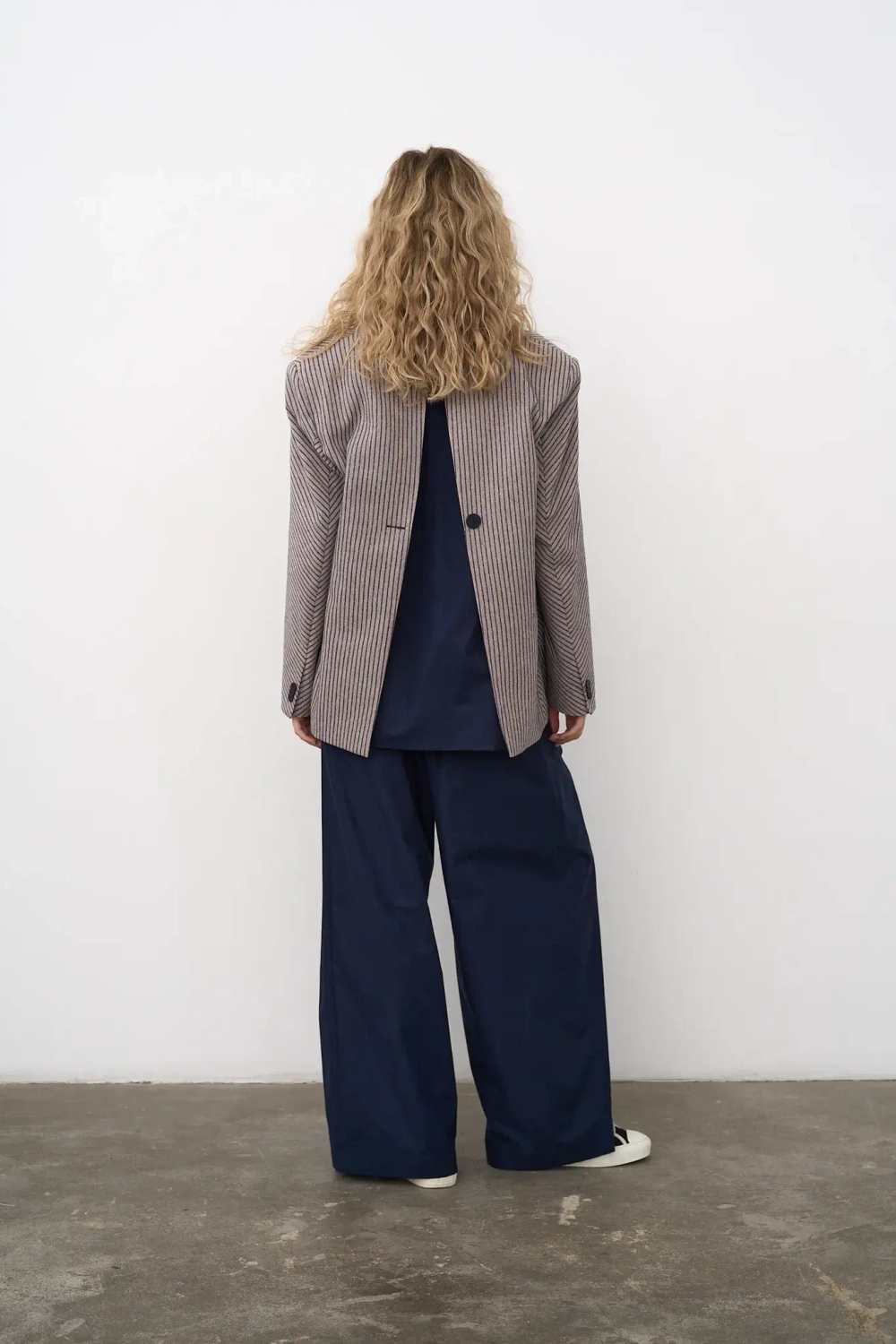 Брюки-палаццо синие