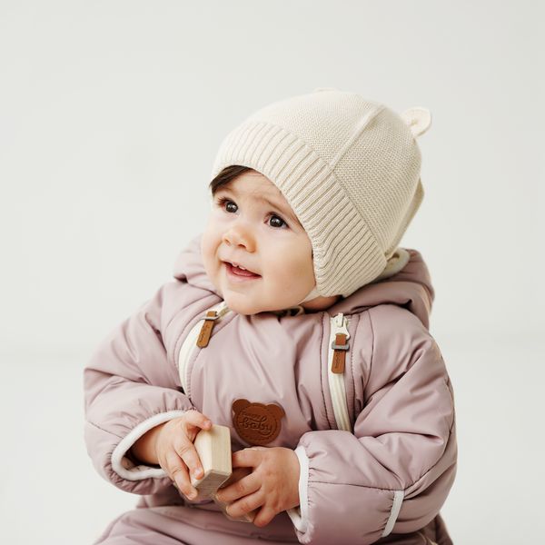 Шапка хлопковая однослойная с ушками на подкладе 