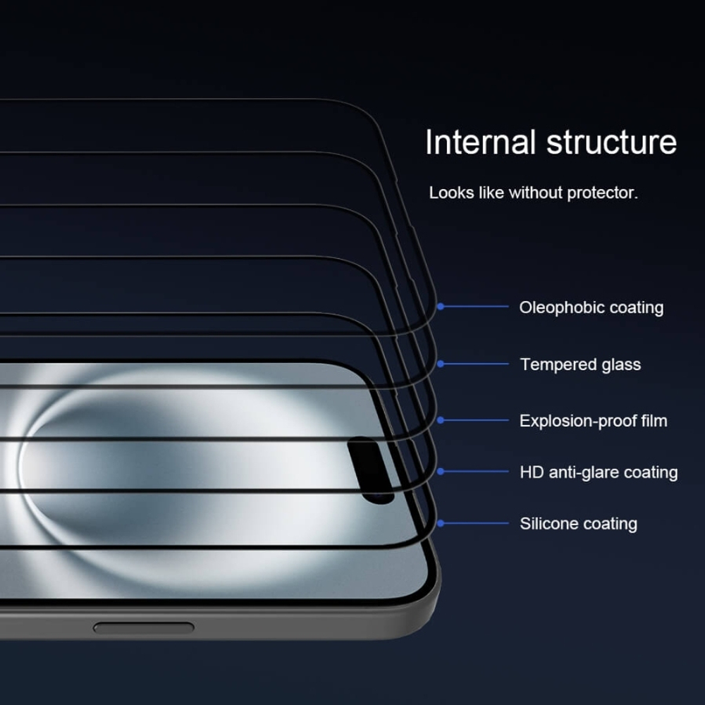 Защитное стекло Nillkin 3D CP+ MAX для iPhone 16 Plus