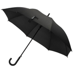 Зонт-трость полуавтоматический складной 119см (полиэстер) черный
