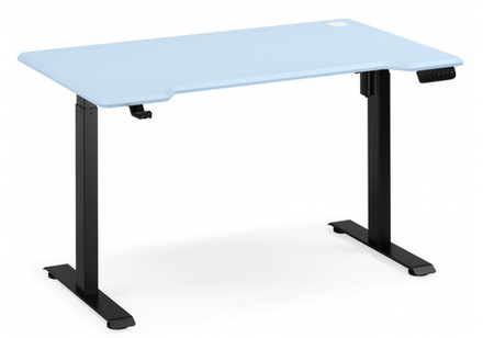 Компьютерный стол Woodville Маркос 140х80 голубой, черный, ножки черные