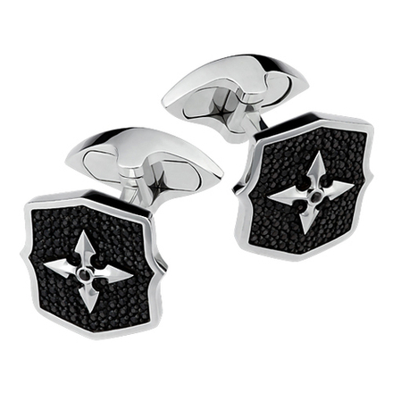 Запонки с бриллиантом  из белого золота JA-N-Н620188Ч