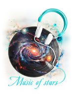 Футболка с принтом "Музыка звезд" Music of stars