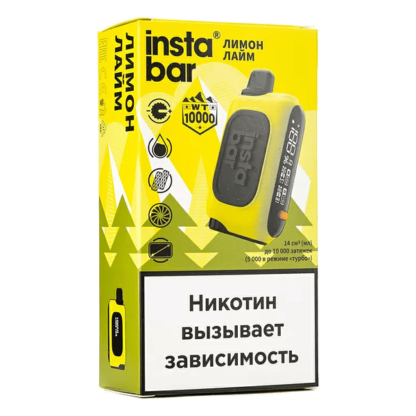 Купить Одноразовый Pod Plonq InstaBar WT 10000 - Лимон Лайм (10000 затяжек)