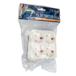 S-GES4-16S WHITE Разветвитель сетевой. с-з. 4 гнезда. 16А. 3500Вт. Белый. ТМ Uniel