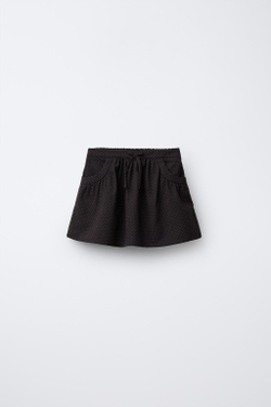 ZARA ЮБКА-ШОРТЫ В ГОРОШЕК, КОРИЧНЕВЫЙ