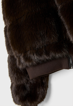 STRADIVARIUS Шуба из искусственного меха, коричневый