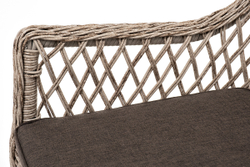 "Эспрессо–80 L" обеденная группа плетеная, цвет бежевый