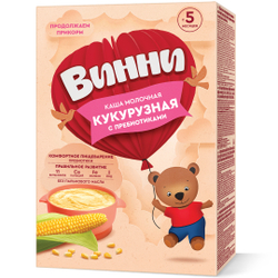 Каша молочная кукурузная с пребиотиками Винни 200г с 5 месяцев