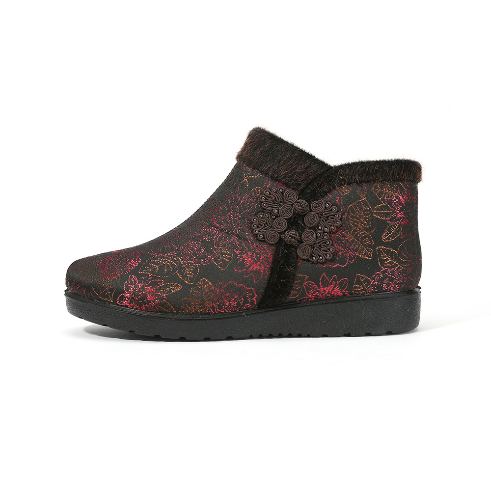 LAOMEIHUA High top Insulated Shoes Women"s Red
