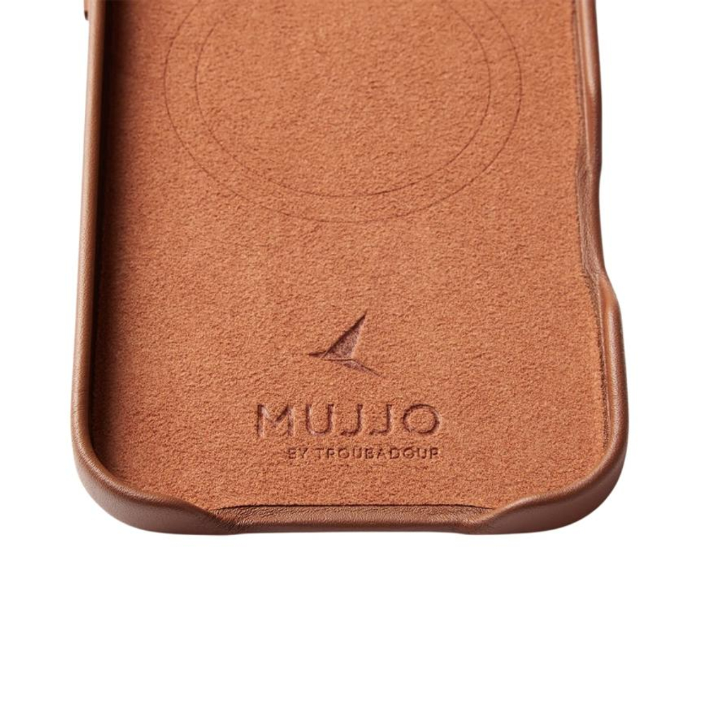 Кожаный чехол MagSafe Mujjo Full Leather Case для iPhone Air Чехол из натуральной телячьей велюровой цельнозерновой кожи с мелкозернистой фактурой и вырезом для Контроллера камеры