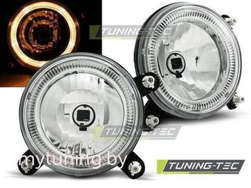 Передние фары внутренние VW Golf 1/Golf 2 angel eyes chrome