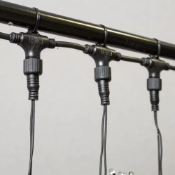 Светодиодный занавес 2*2 м., 400 LED, тепло-белый, статика, черный провод каучук, LTC (ECO402-1-2WW)