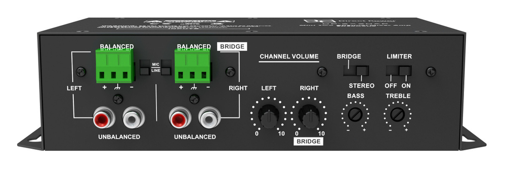 Direct Power Technology DP-2x20AP двухканальный усилитель, Class-D, 2×20W@4ohm, 2 входа mic/line