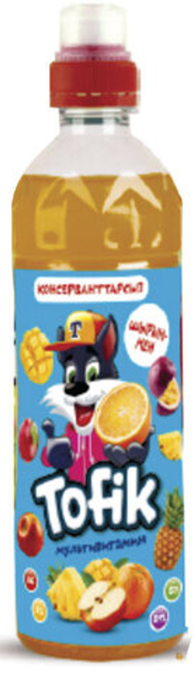 Напиток без газа Tofik Мультивитамин 0,5 л