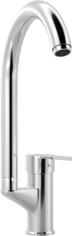 Комплект Мойка Domaci Равенна Ssik DCL 480*480 (6) TG + Смеситель MEGA Snow MG-SH03, хром