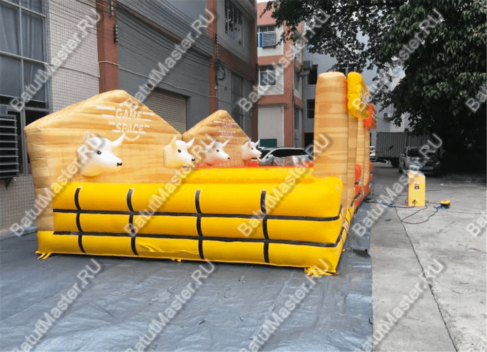 Надувной батут для аттракциона Родео "Дикое Родео", 5*5*3 м