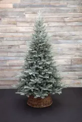 Ель Леара 230 см., 1100 LED ламп, Литая хвоя+ПВХ, серебристая, Black Box (74452)