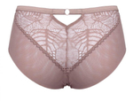 Трусики-слипы Denver из эластичного кружевного полотна и сетки (Размер: 42) (Цвет: кофейный)