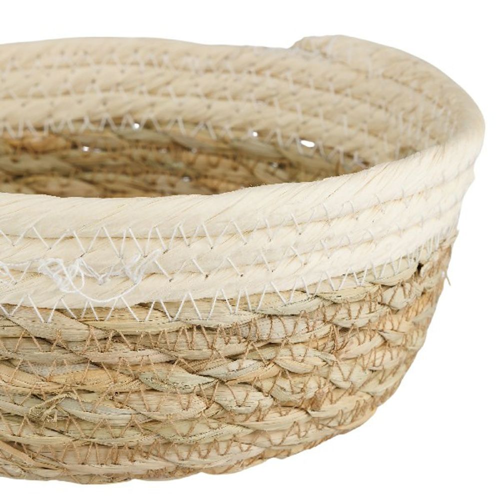 Кашпо плетеное (водоросли, ткань) D20xH8см (Натуральный)