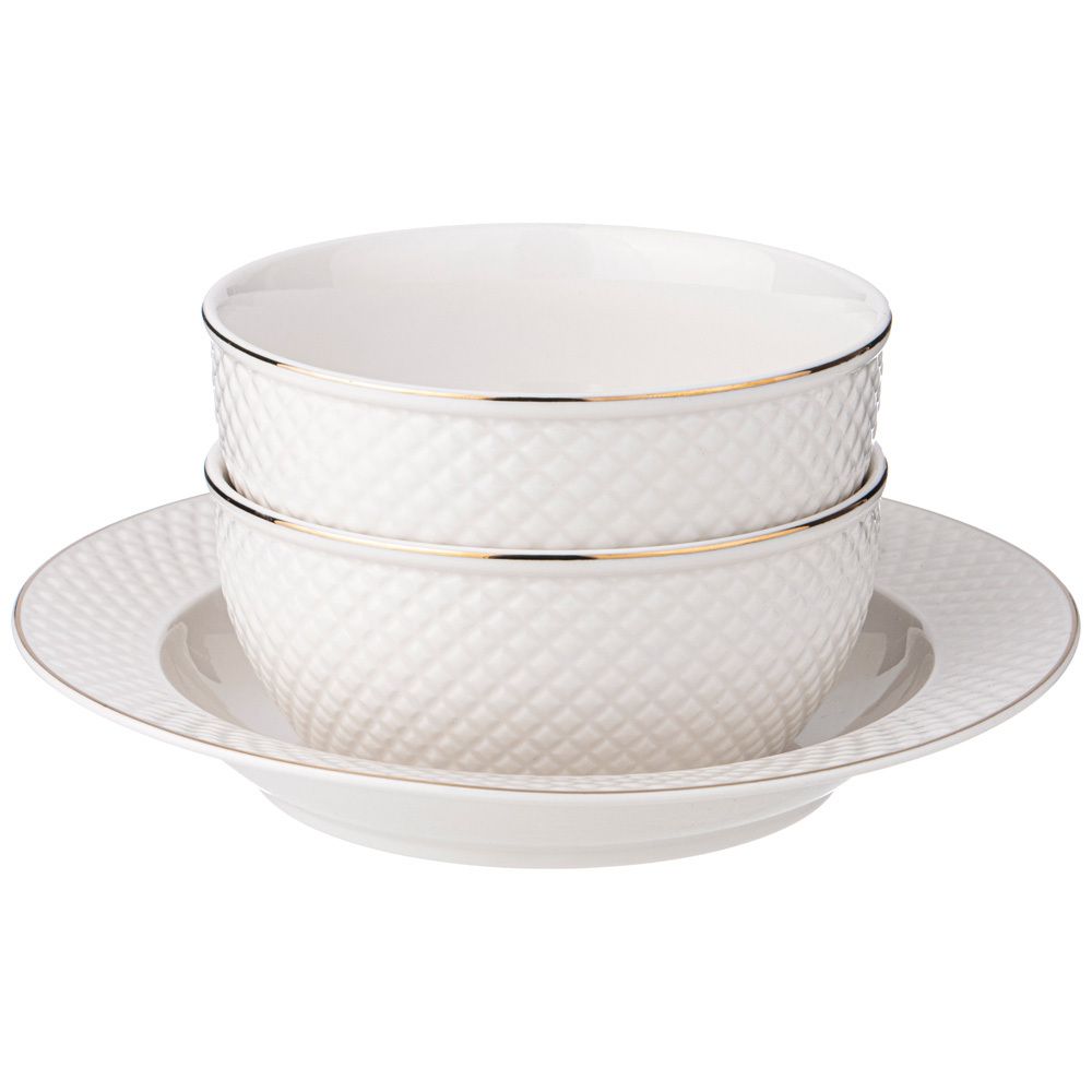 СЕРВИЗ СТОЛОВЫЙ LEFARD "ДИАМАНД ГОЛД" НА 6 ПЕР. 23 ПР. (КОР=2НАБ.)