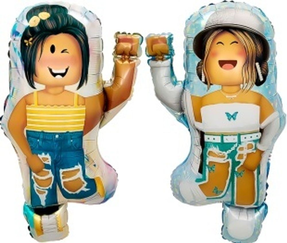 К Шар (29''/74 см) Фигура, Блоки, Девочки Герои, Без уп