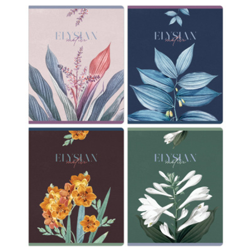 Тетрадь 48л., А5, клетка Greenwich Line "Wild flowers", софт-тач ламинация, выборочный лак, 70г/м2