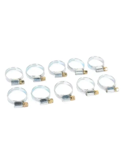 Хомут червячный 16-27 мм "ЗавГар" оцинкованная сталь упаковка 10 шт