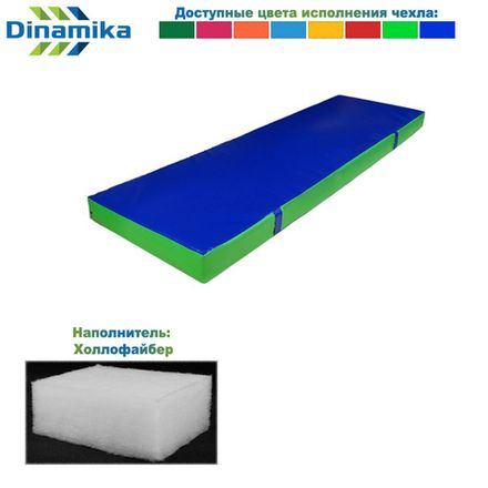 Мат гимнастический 2000х500х100 винилискожа (холлослеп/холлофайбер)