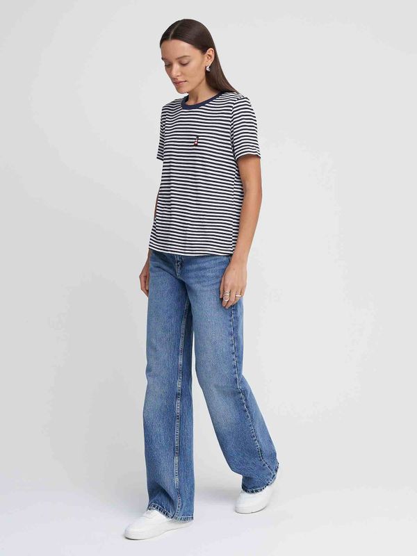 Футболка В Полоску бело-синяя - фото 7