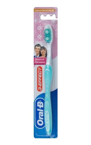 Зубная щетка ORAL-B 3-EFFECT средней жесткости для деликатного отбеливания зубов