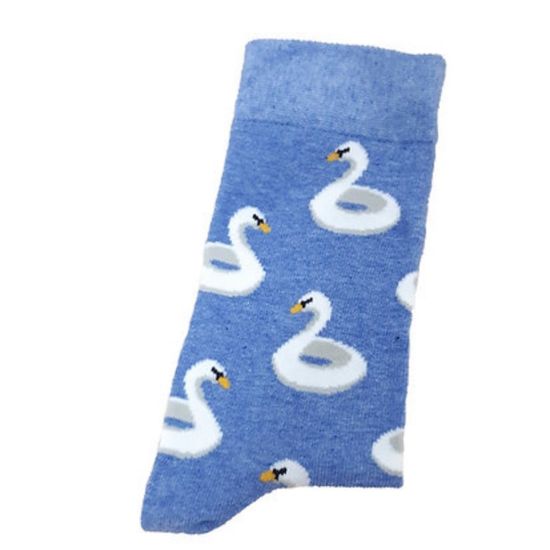 Носки "Лебединая песня", р-р 38-44 (св. джинс)