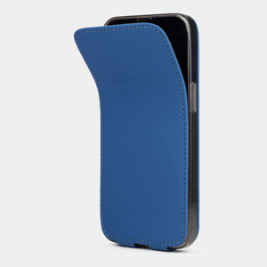 Чехол кожаный для iPhone 13 Pro цвета синий